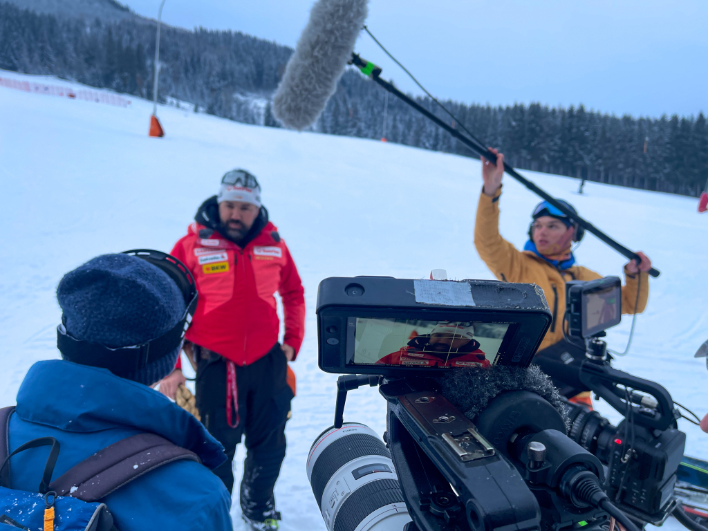 Dreharbeiten "Das Steinerne Meer im Winter" für ServusTV Bergwelten: Mit dem Schweizer Nationaltrainer am Hinterreit